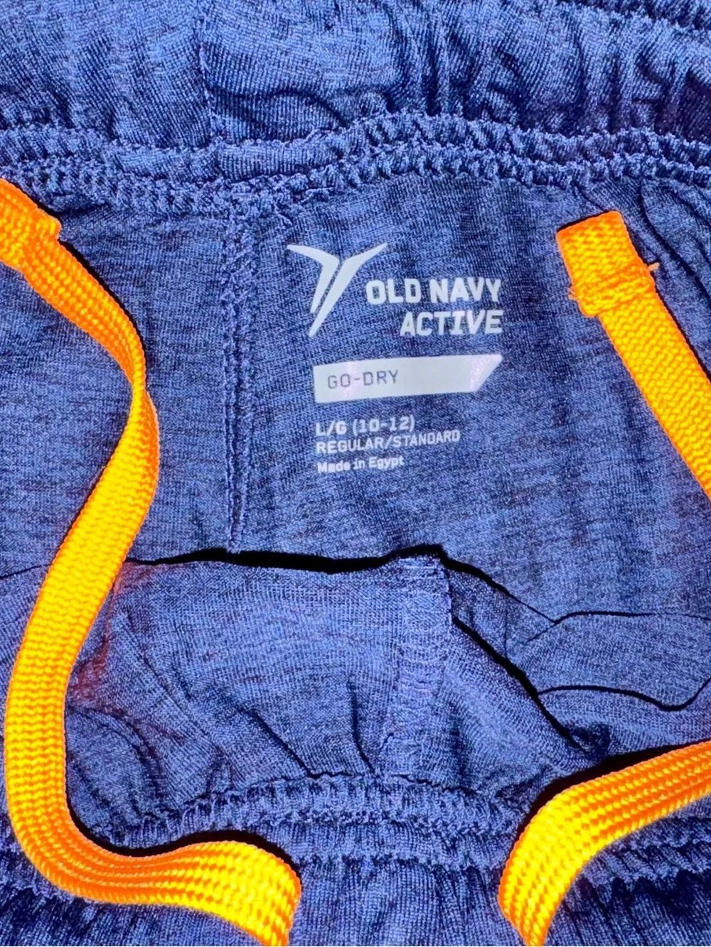 Old Navy Active Boys Go-Dry Athletic Shorts Navy Blue Size L (10-12) EUC
